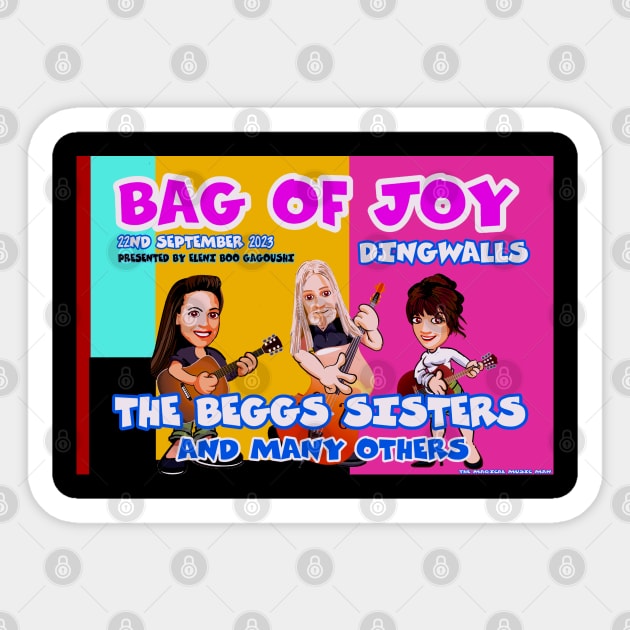 Bag of Joy The Beggs sisters trio Sticker by EnceladusWaters